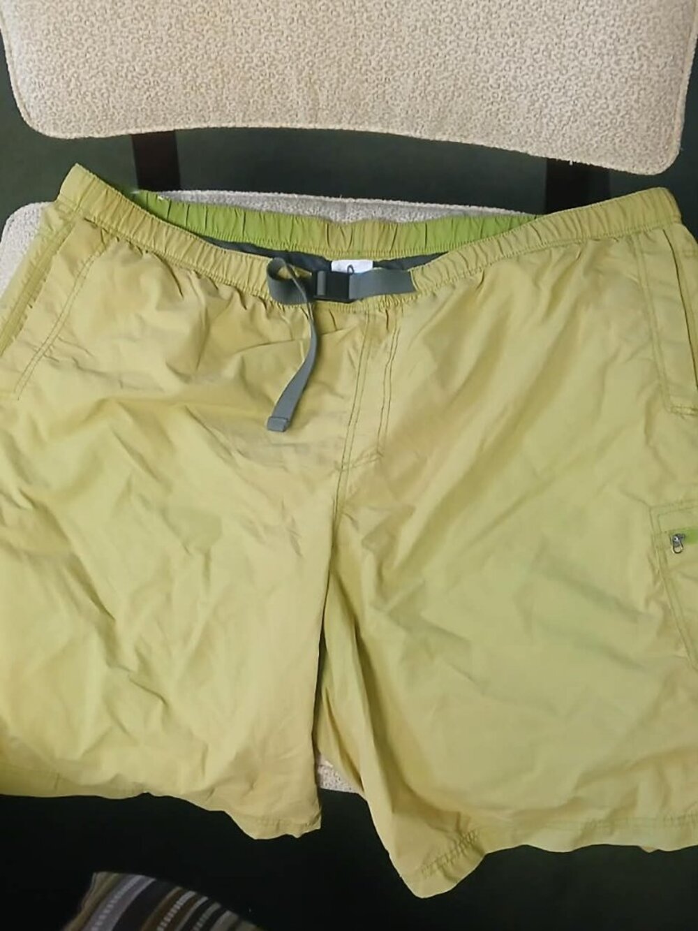 Columbia Shorts Mens 4XL Bright Green Cargo Fishing Hiking
